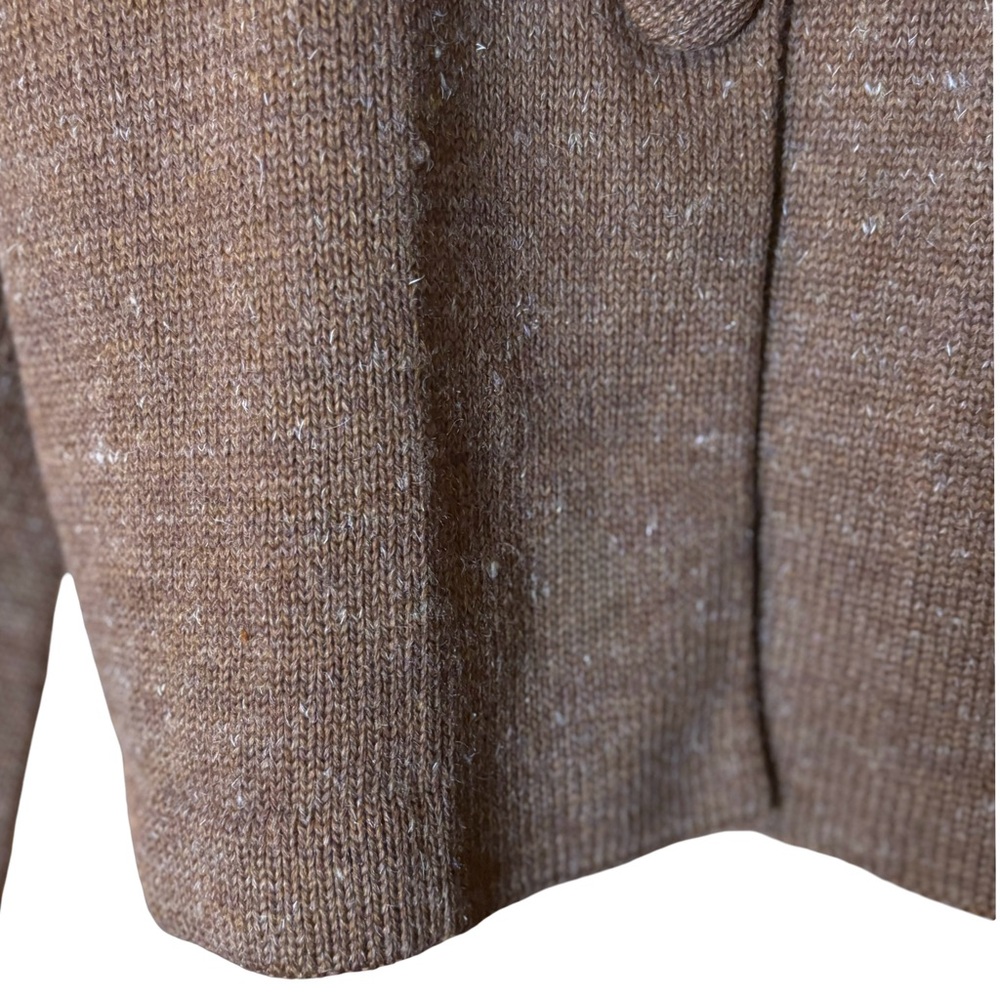 🦉Vintage Chilean Alpaca Cardigan in Mocha, Size Small - Picture 7 of 9